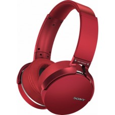 Sony - Extra Bass Wireless Over-the-Ear Headphones - Red