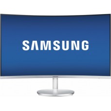 Samsung - CF591 Series 27" LED Curved Monitor - Silver