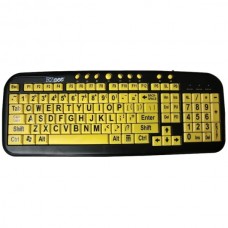 DataCal Ezsee Low Vision Keyboard Large Print Yellow Keys